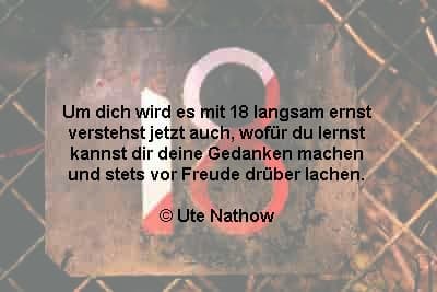 18. Geburtstag Spruch