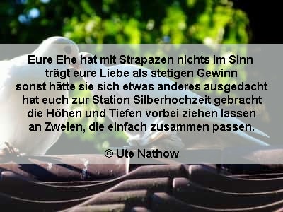 Bildspruch zur Silberhochzeit