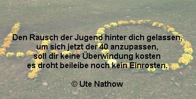 Glückwünsche zum 40. Geburtstag