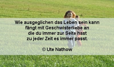 Bruder und schwester gedicht