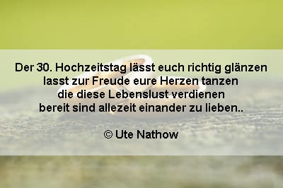 Spruche Zur Perlenhochzeit Wunsche Zum 30 Hochzeitstag