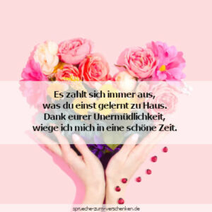 Schöne Dankessprüche für die Eltern