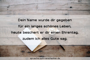 Sprüche zum Namenstag