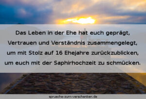 Moderne Sprüche zur Saphirhochzeit
