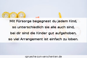 Dankessprüche für Erzieher