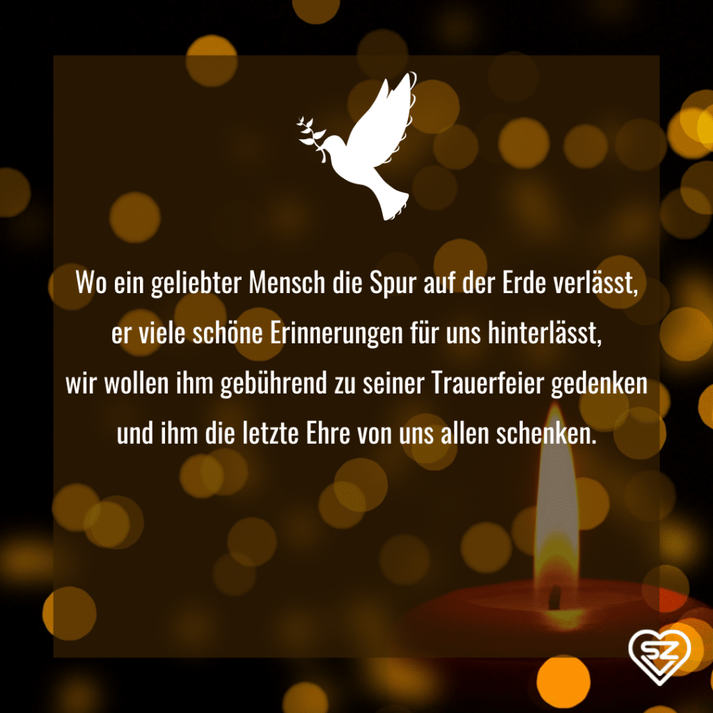 16 moderne Einladungssprüche zur Beerdigung