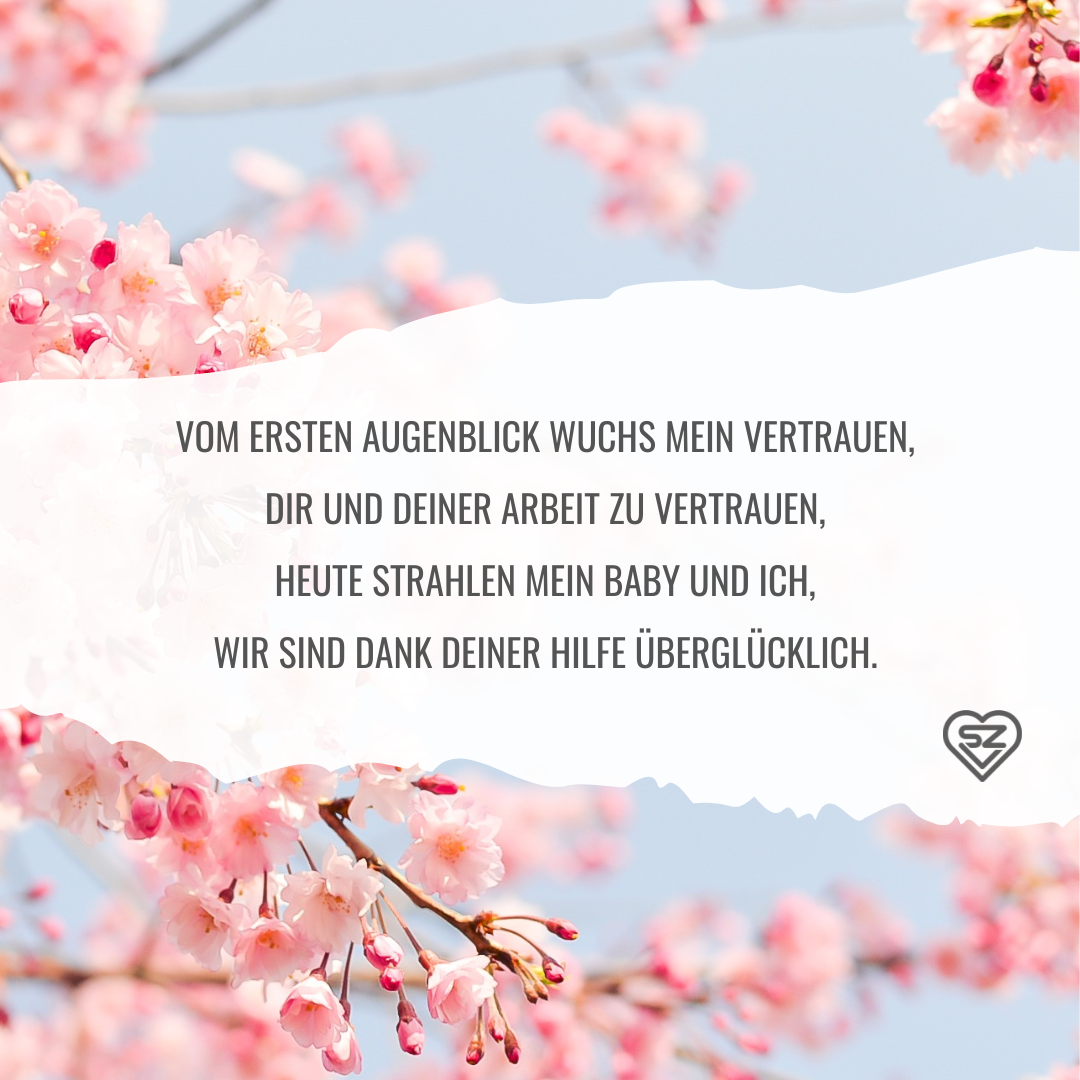Dankeschön für Hebamme