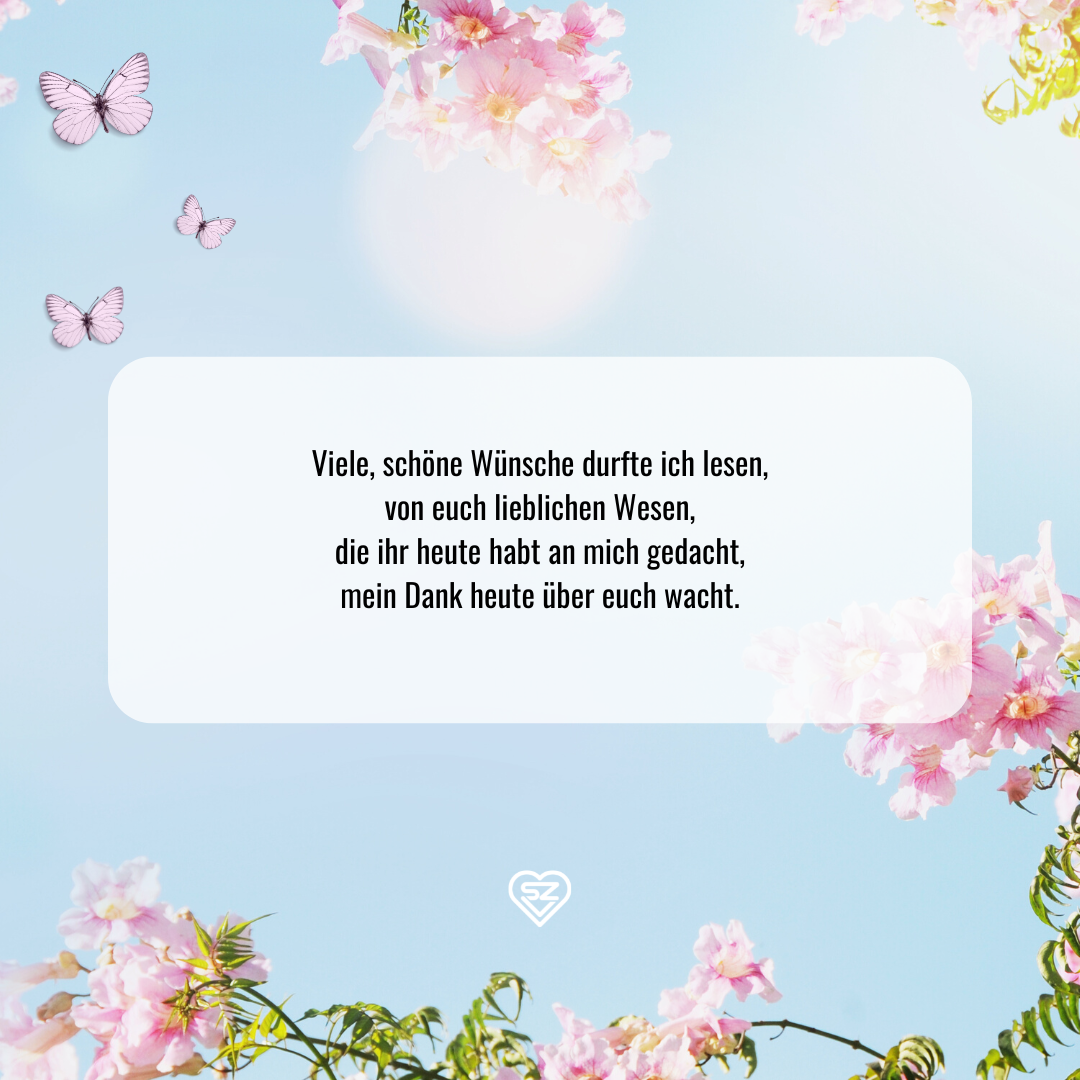 Danke Geburtstagswünsche