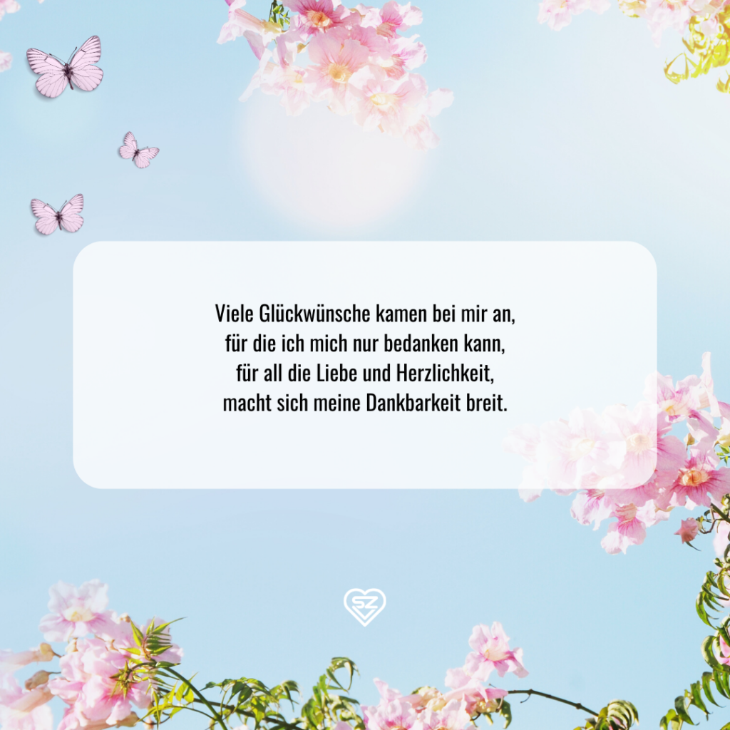 Dankessprüche nach dem Geburtstag