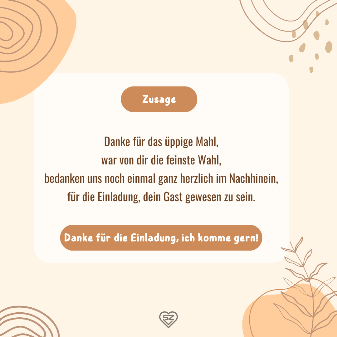 Danke Fr Die Einladung Es War Sehr Schn