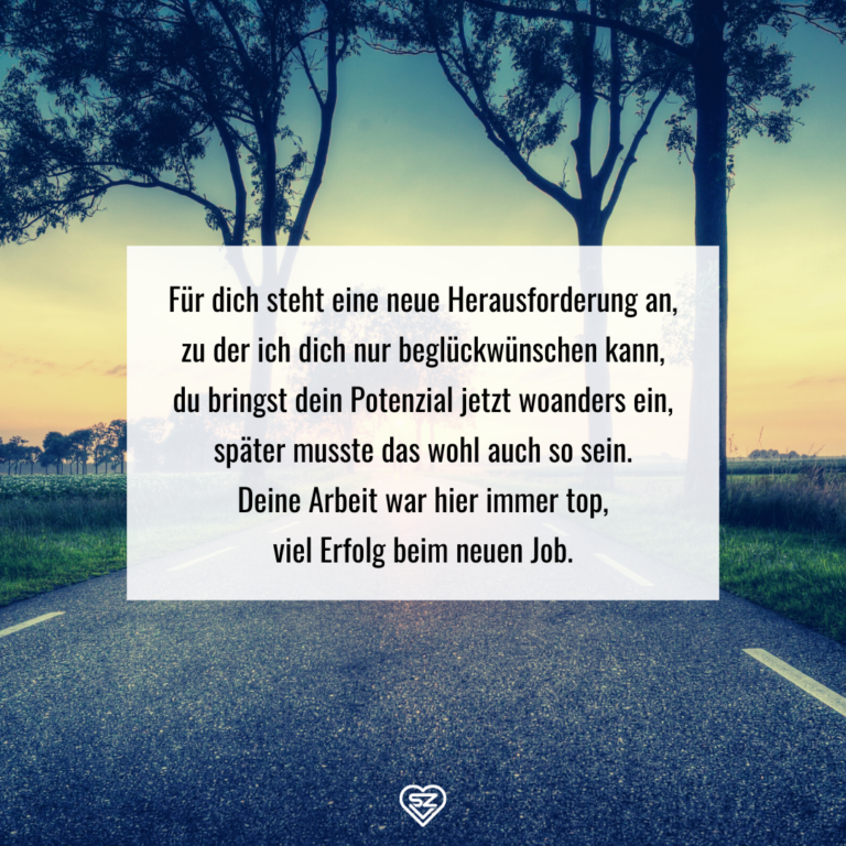 Kurze Glückwünsche zum neuen Job