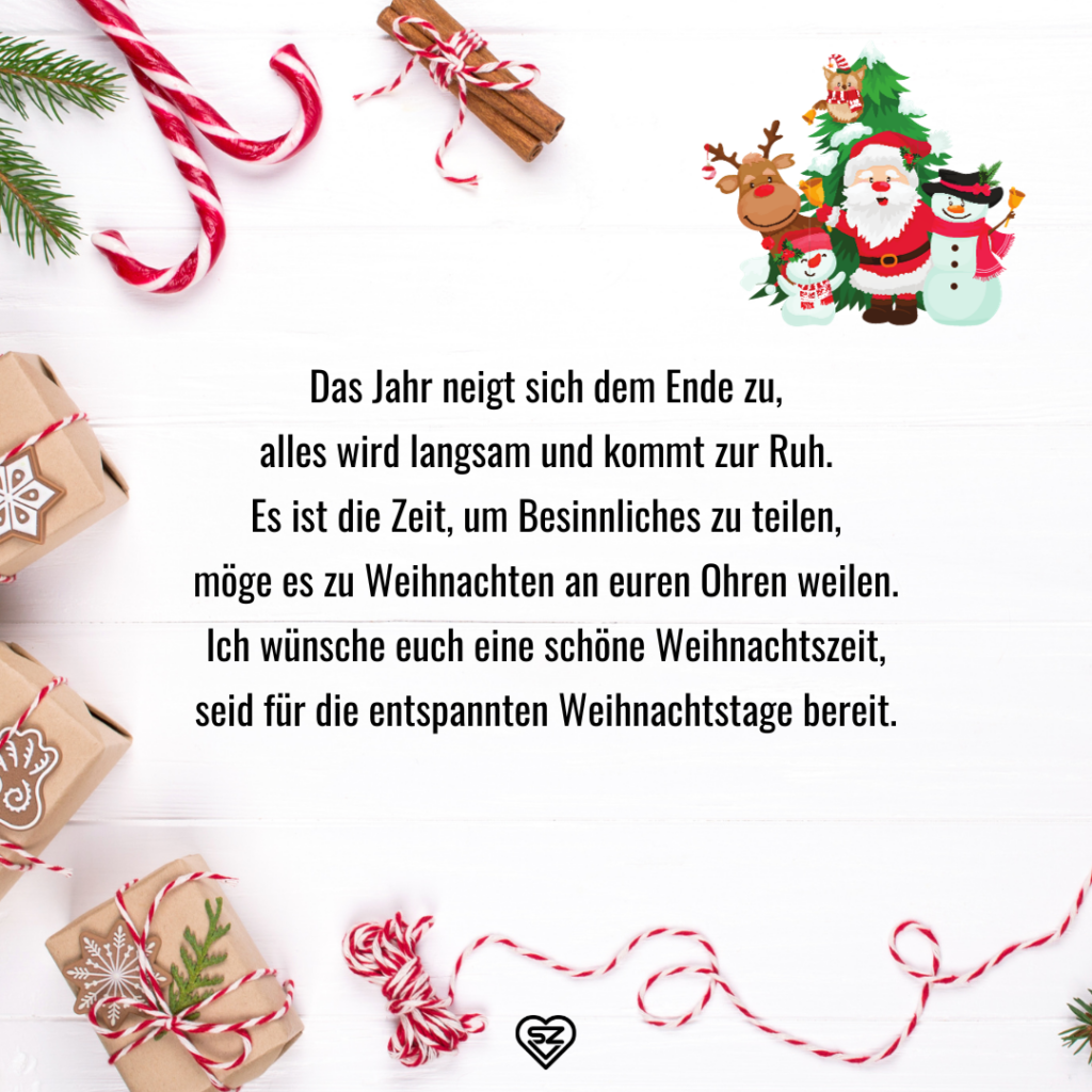 Weihnachtswünsche für die Eltern
