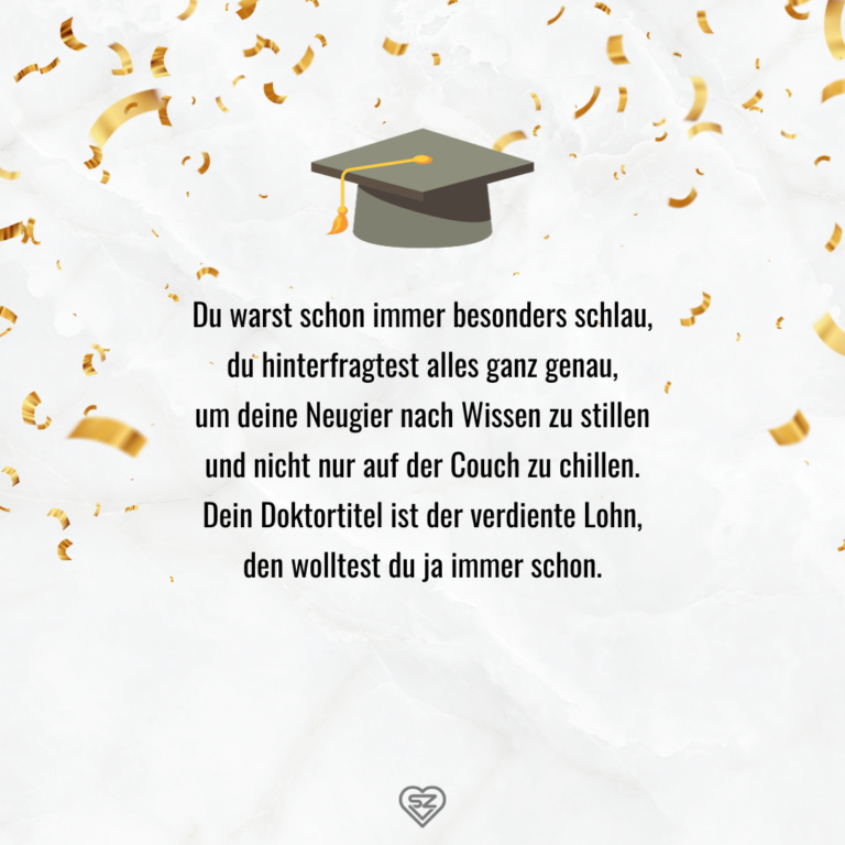 Kurze Sprüche zum Doktortitel