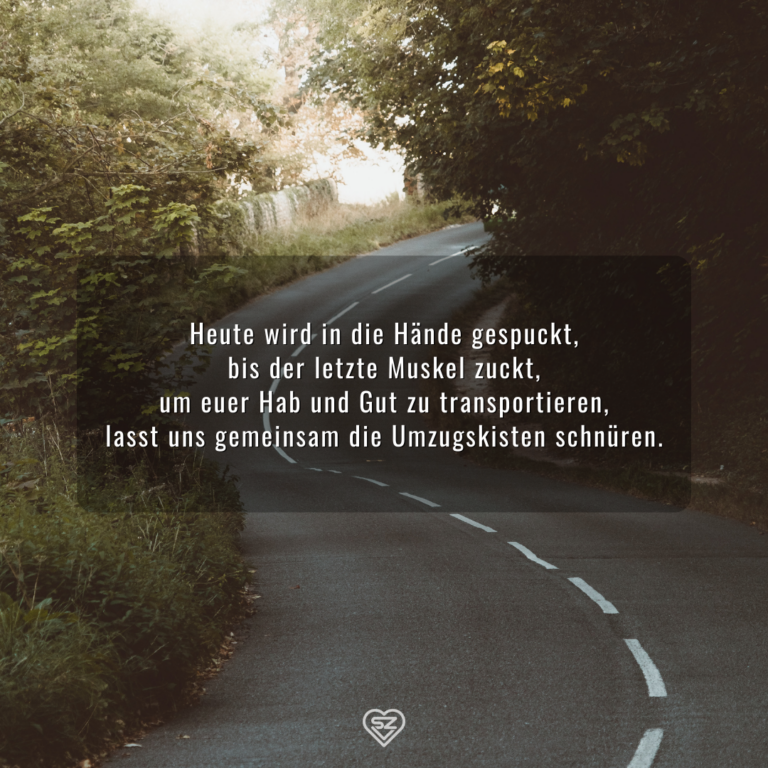 Kurze Sprüche zum Umzug