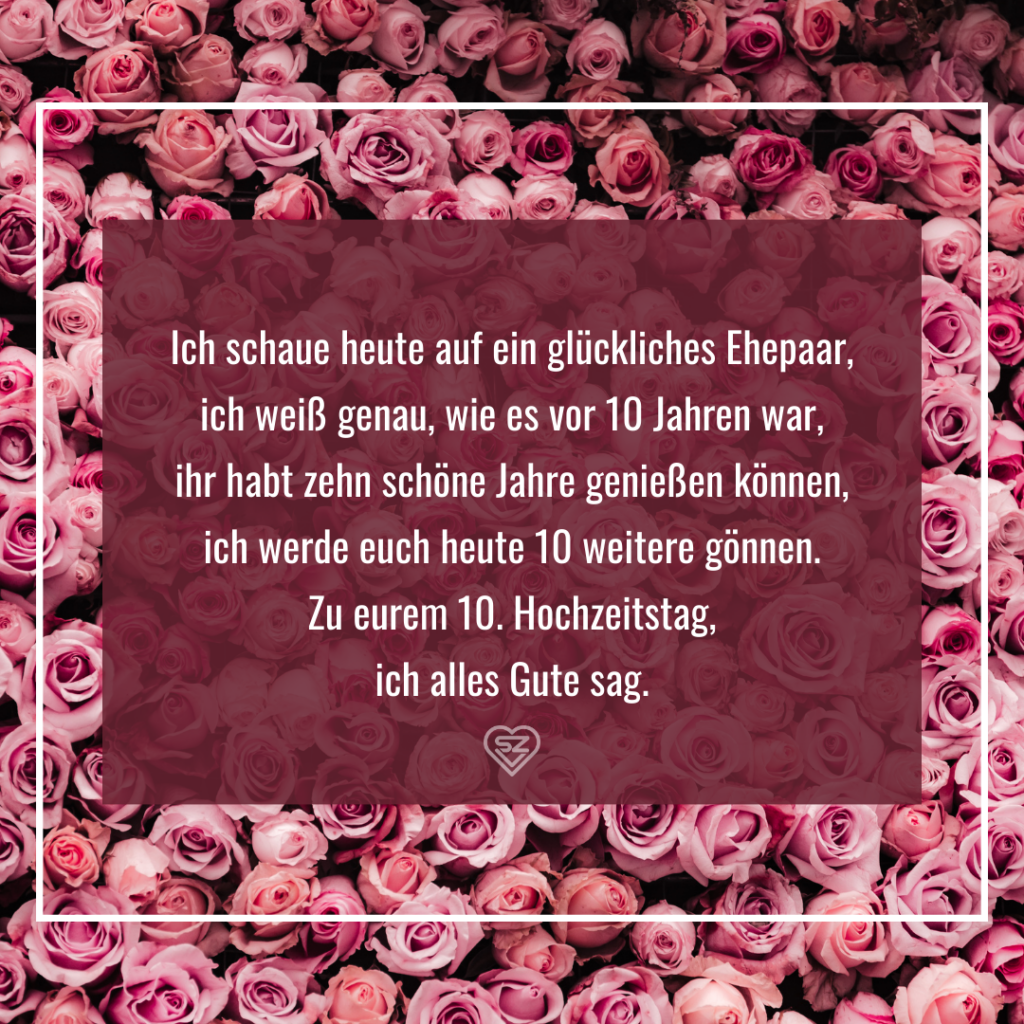 Kurze Sprüche zur Rosenhochzeit