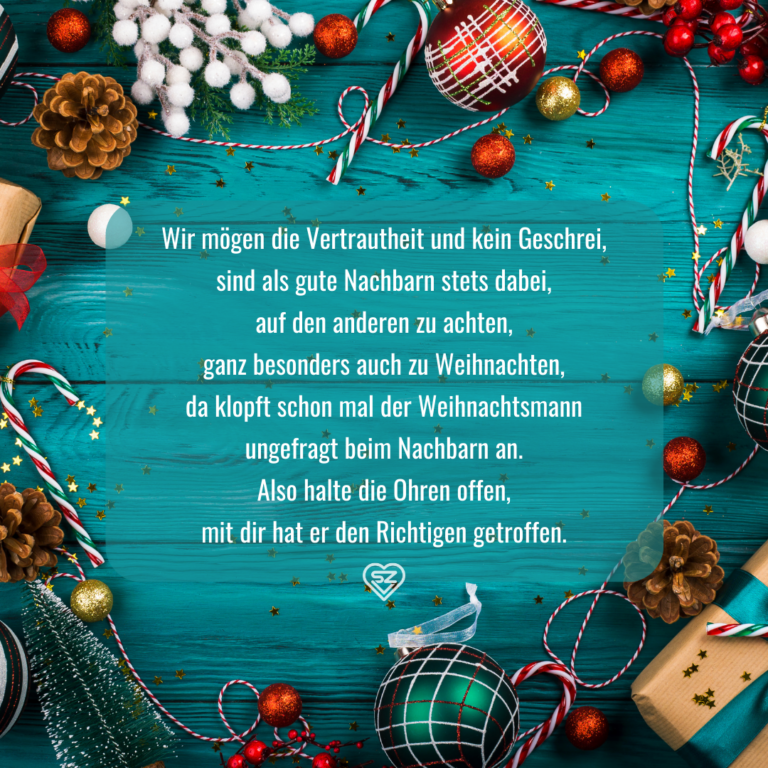 Weihnachtswünsche für den Nachbar