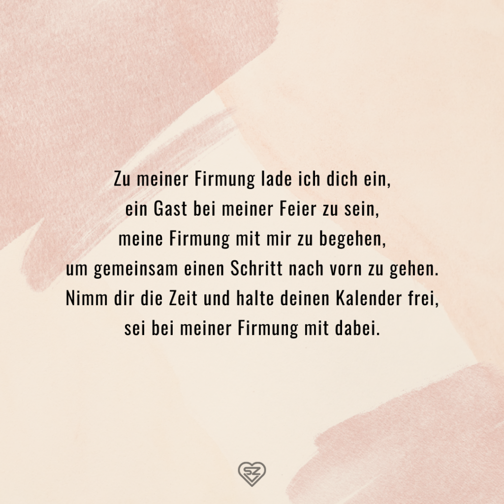 Einladungssprüche zur Firmung