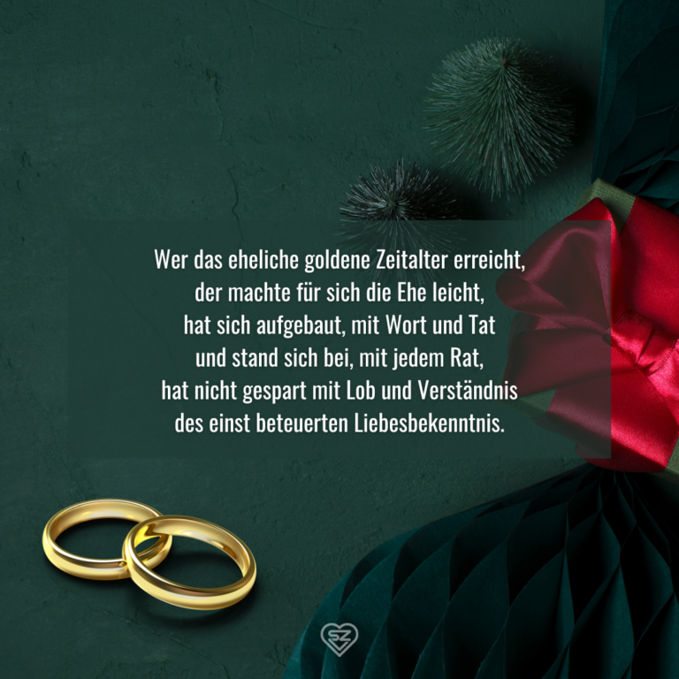 Moderne Sprüche zur goldenen Hochzeit