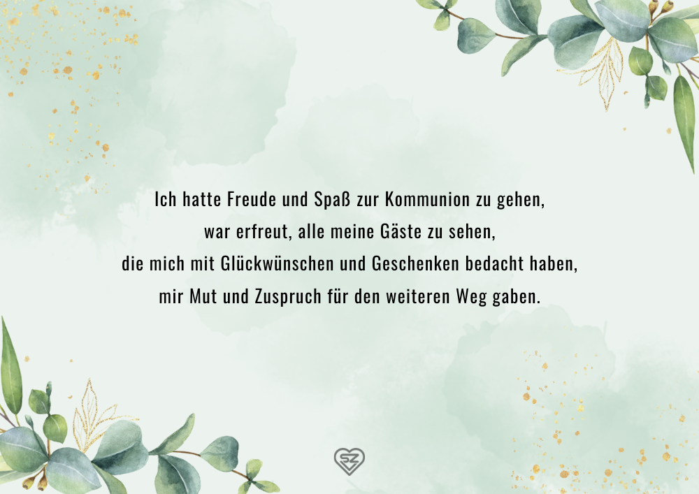 Texte Danksagung Kommunion