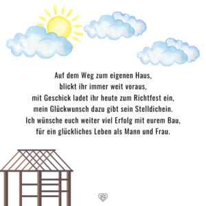 Sprüche zum Richtfest