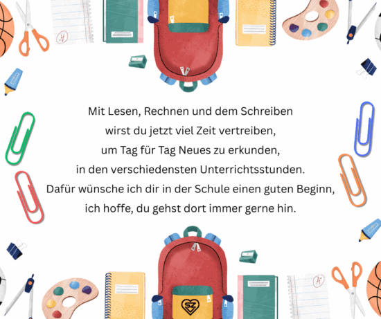Sprüche zur Einschulung für Mädchen und Jungen