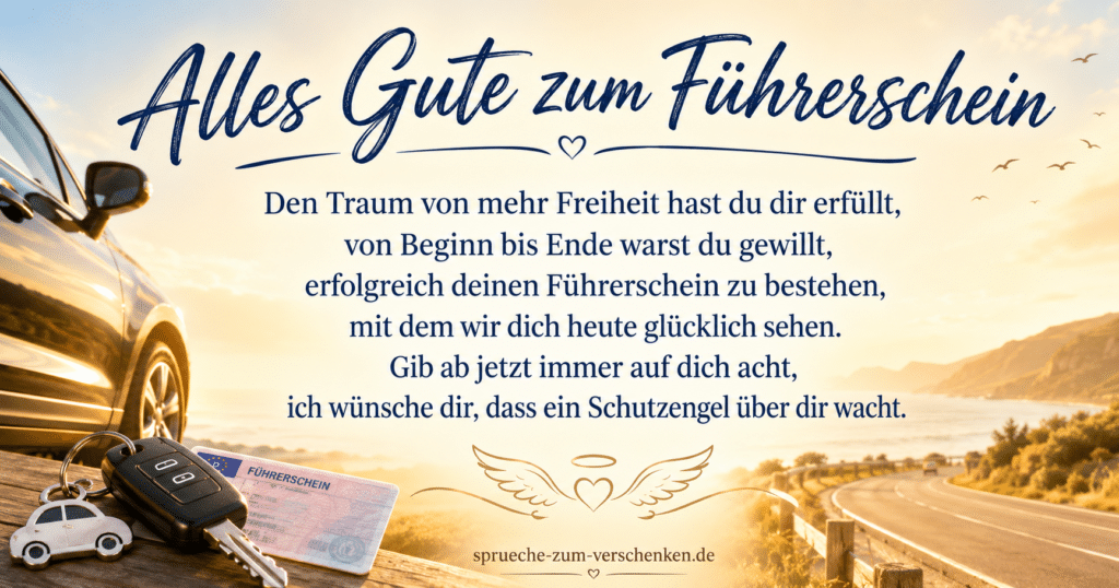 Spruch zum Führerschein