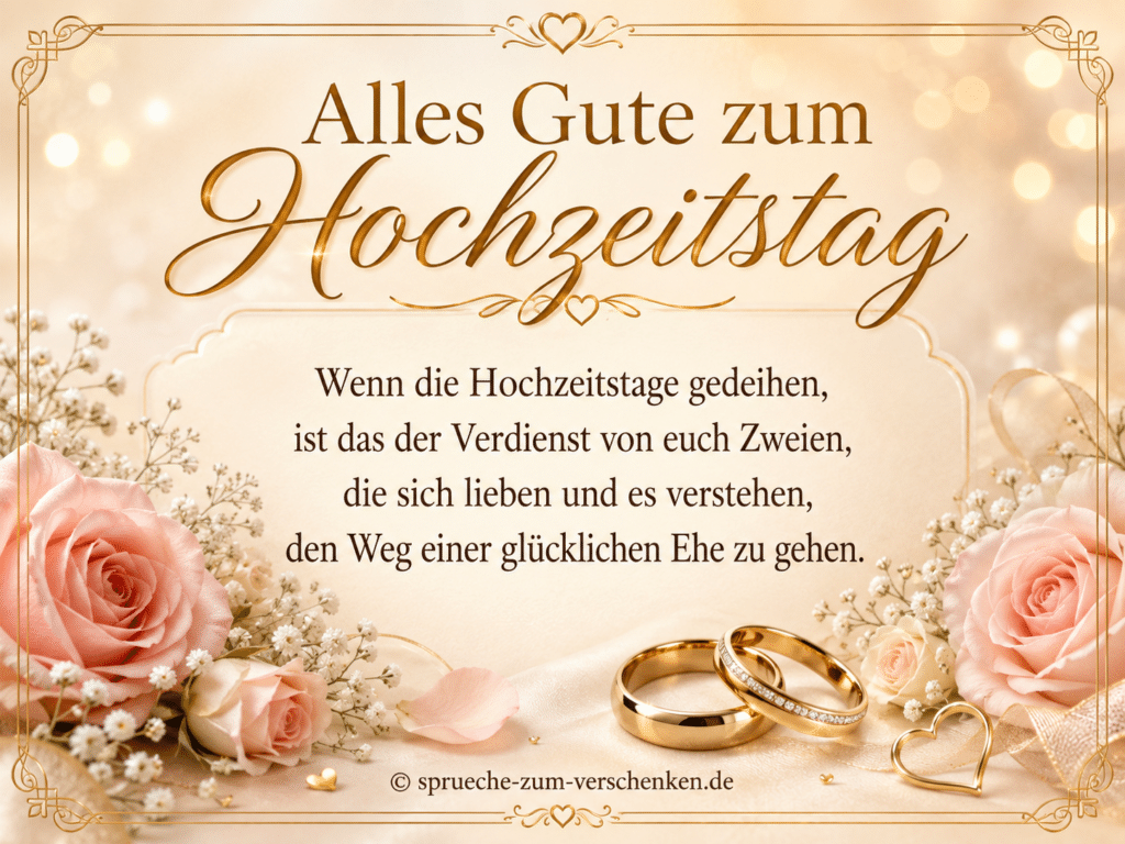 Alles Gute zum Hochzeitstag