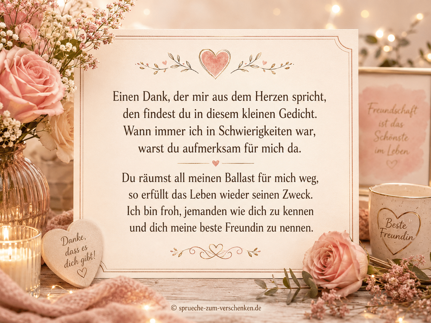 Danke an die beste Freundin