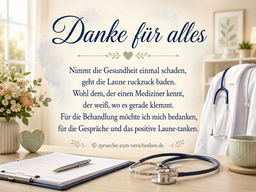 Danke an einen Arzt