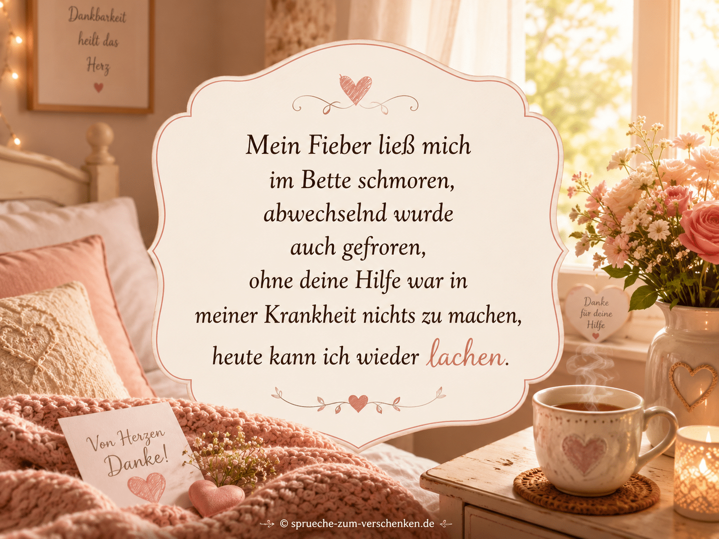 Danke für Besuch und Aufmunterung