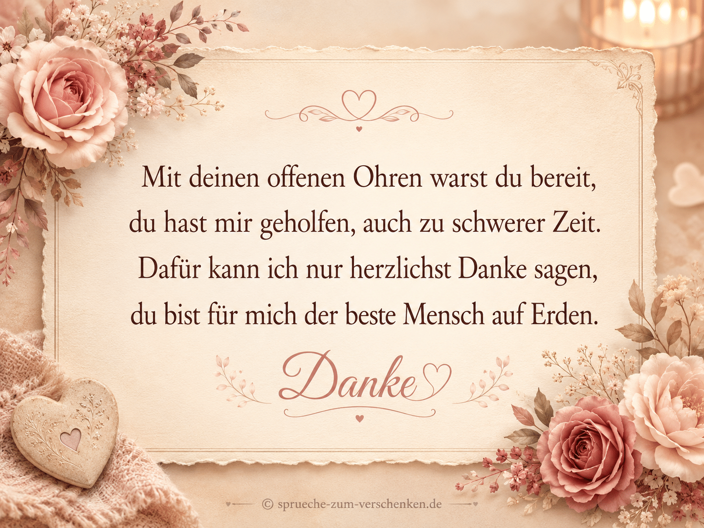 Danke für dein offenes Ohr