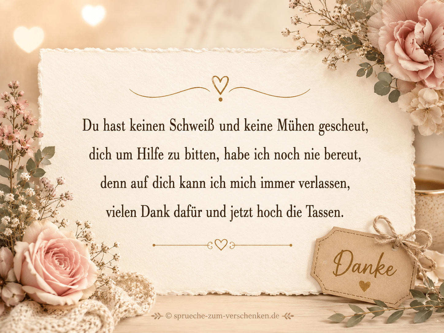 Danke für Einsatz, Mühe und Engagement