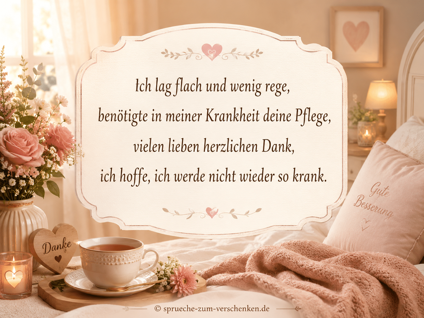 Danke für Pflege, Geduld und Zuspruch