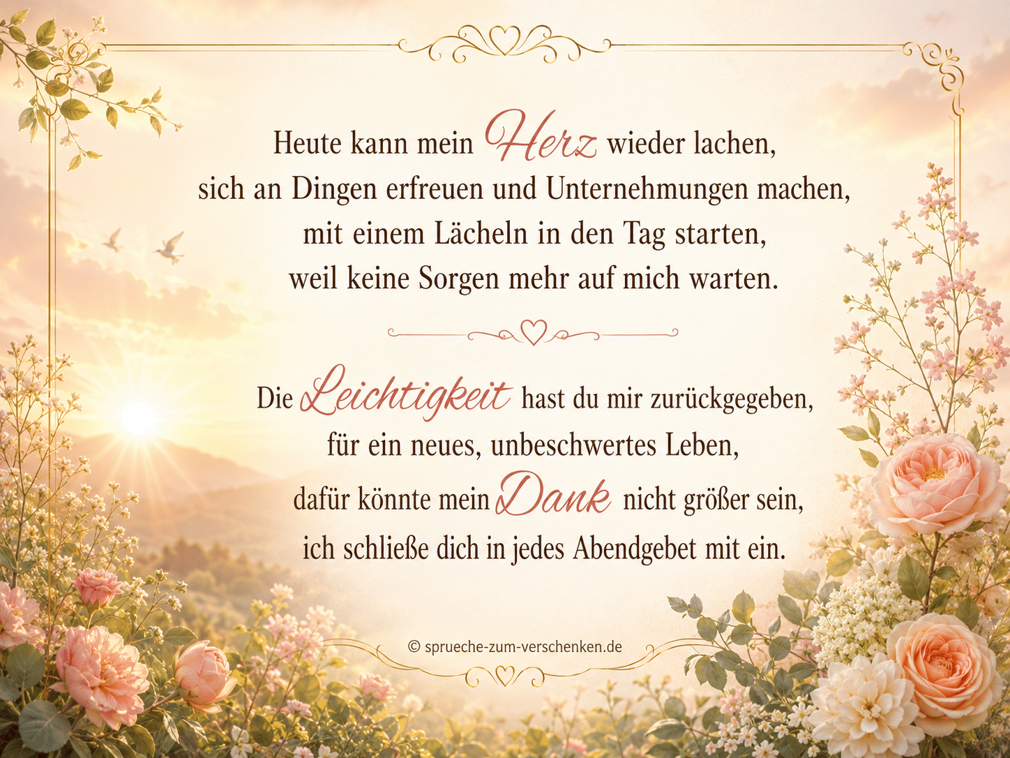 Danke für Trost, Mut und neuen Halt