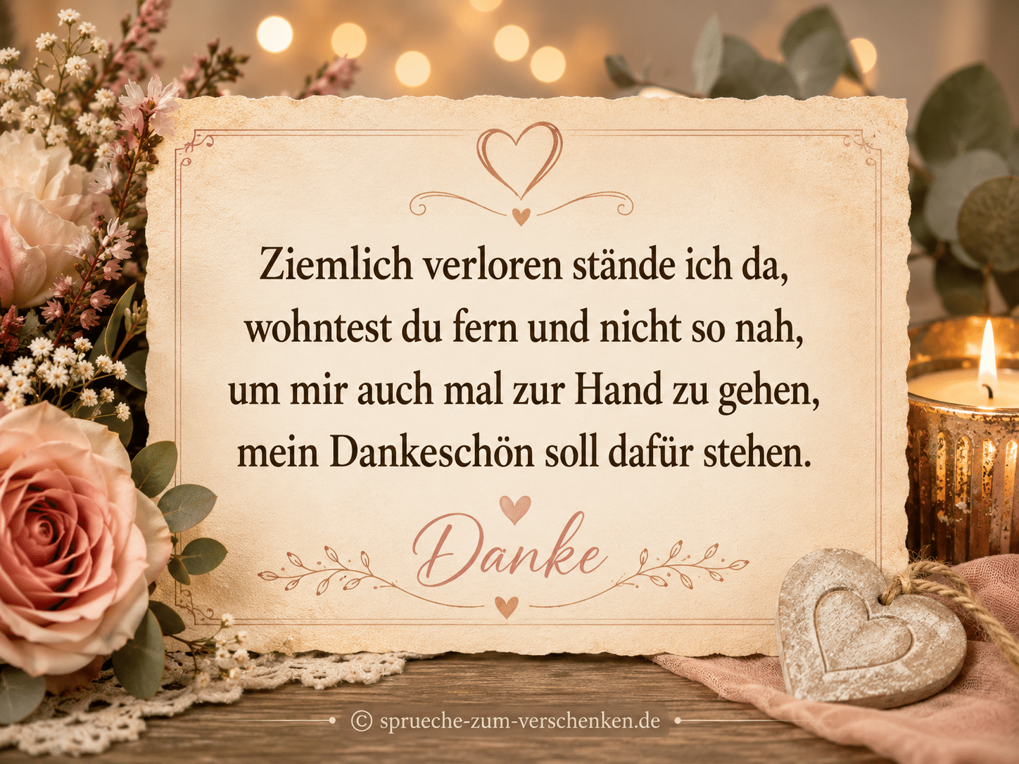 Danke für die Unterstützung im Alltag