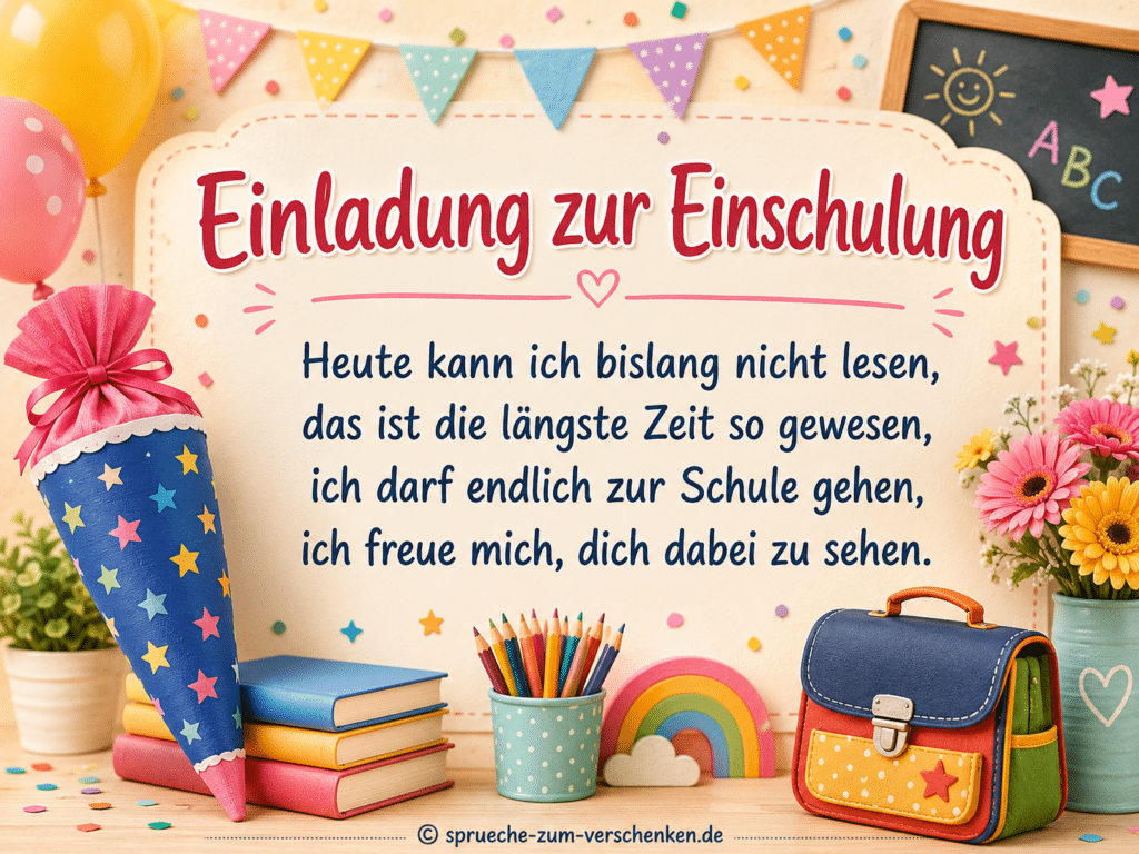 Einladung zur Einschulung