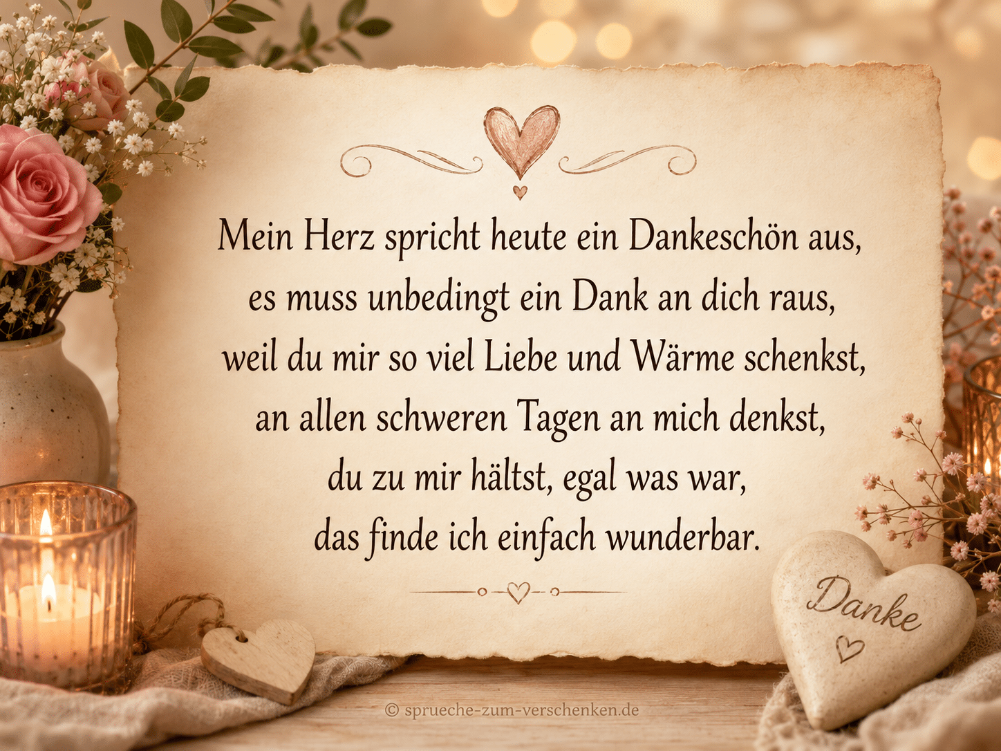 Emotionale Dankessprüche mit tiefer Wertschätzung