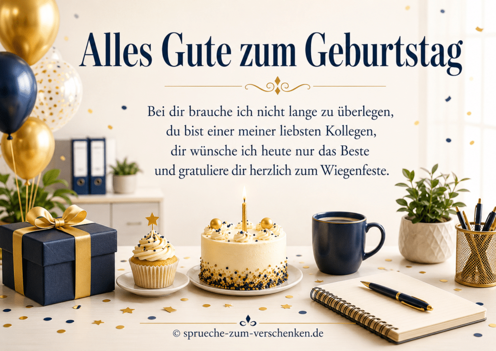 Geburtstagssprüche für Kollegen und Kolleginnen mit herzlichen Glückwünschen