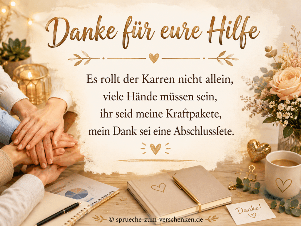 Danke für die geleistete Arbeit Spruch