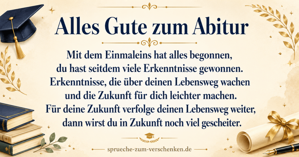 Spruch zum Abitur