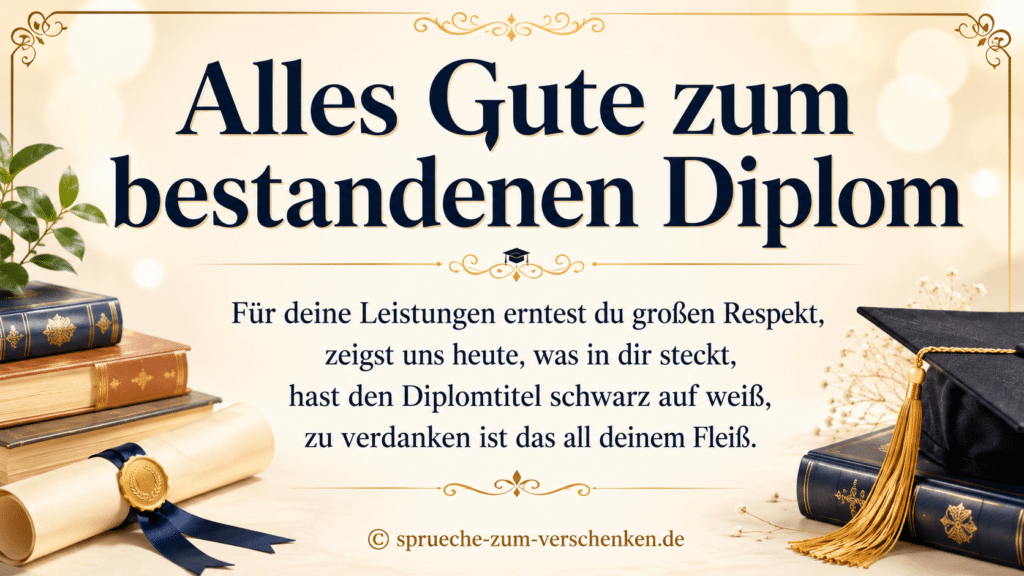 Spruch zum bestandenen Diplom