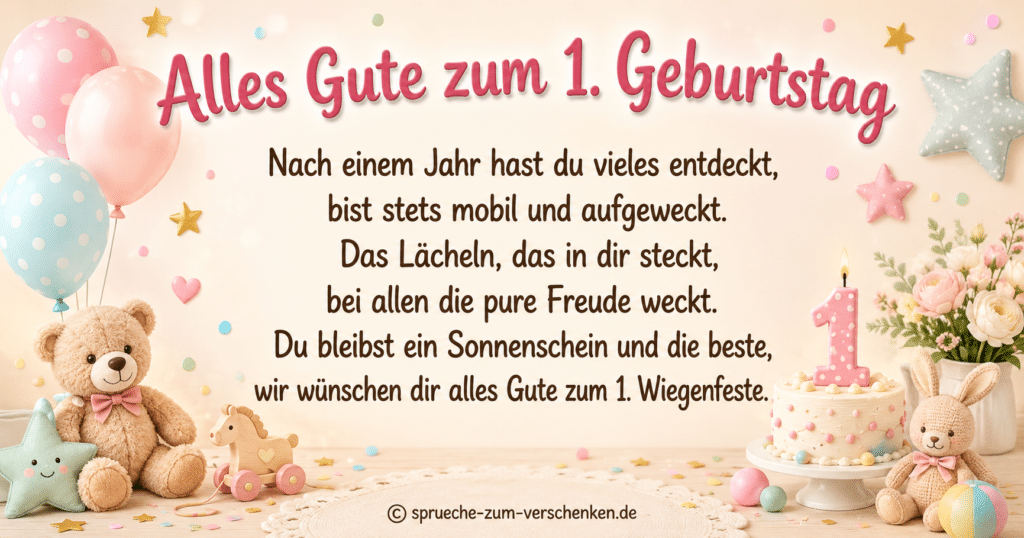 Alles Gute zum 1. Geburtstag