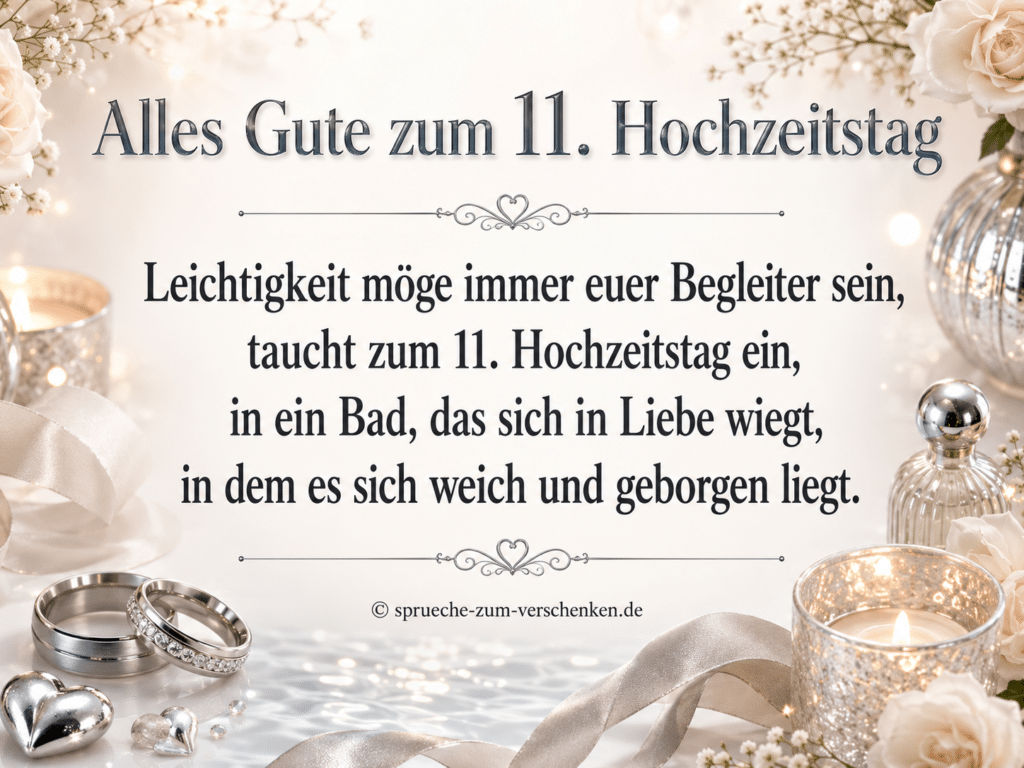 Alles Gute zum 11. Hochzeitstag - Sprüche zur Stahlhochzeit