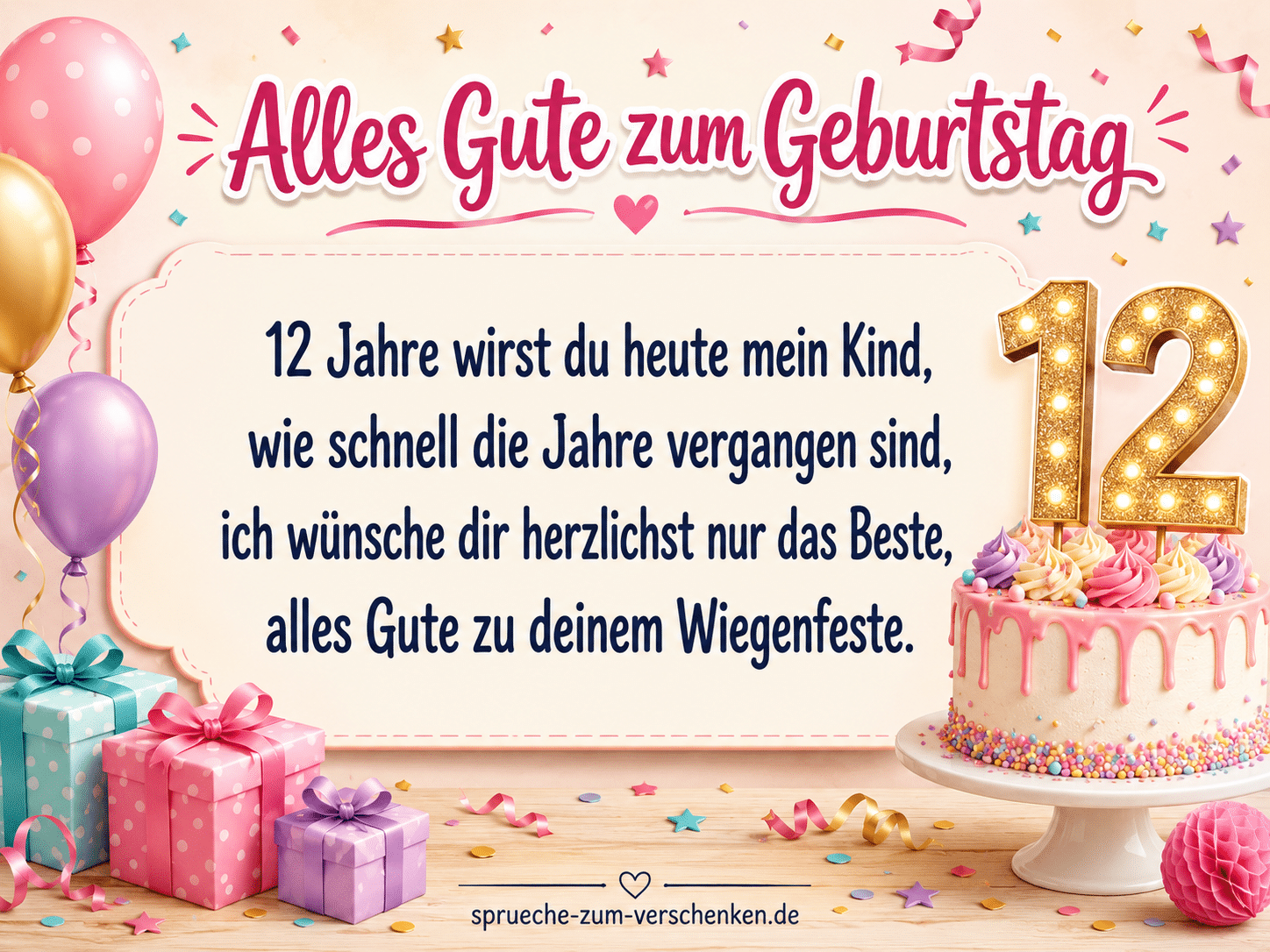 Coole Glückwünsche Zum 12 Geburtstag