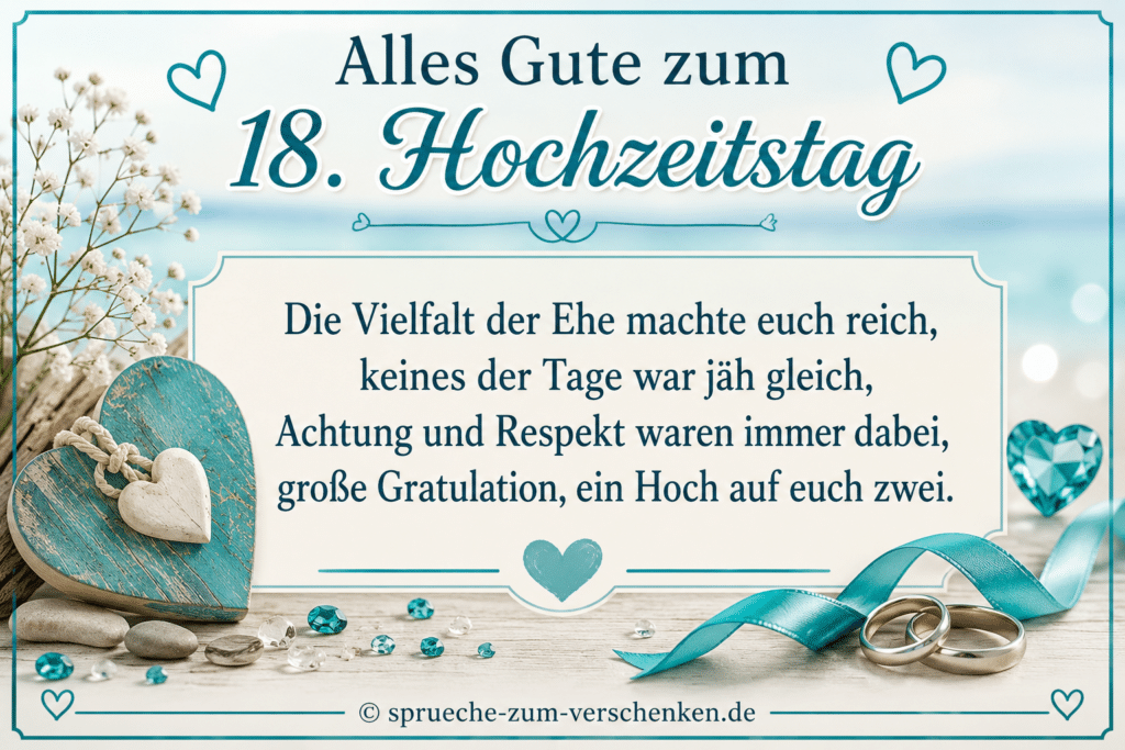Alles Gute zum 18. Hochzeitstag – Sprüche zur Türkishochzeit