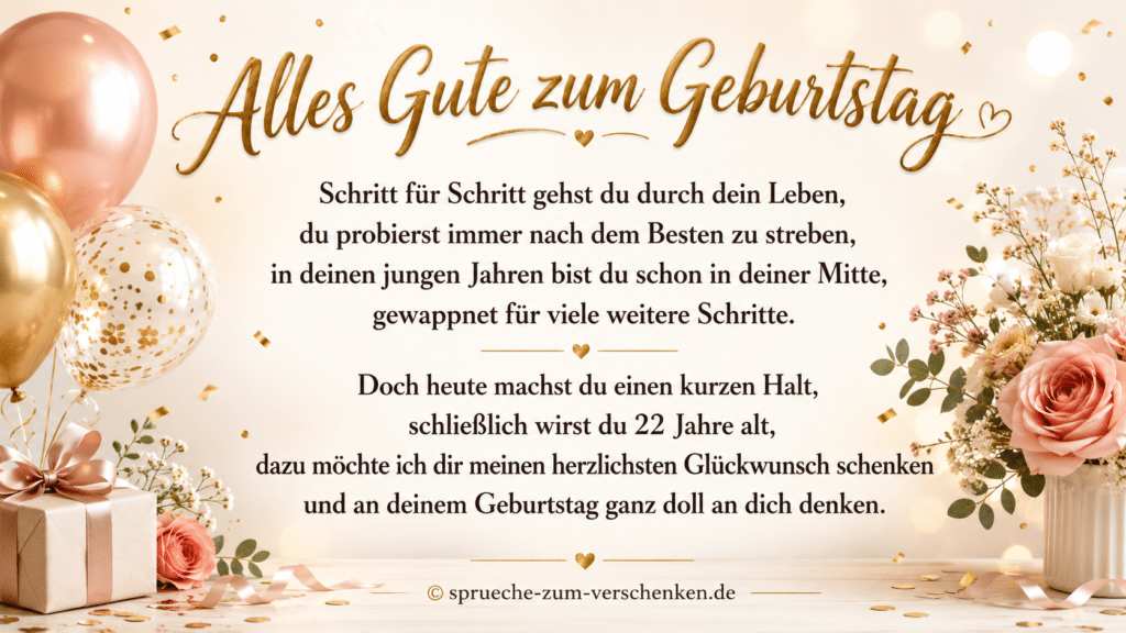 Kurze Sprche Zum 22 Geburtstag