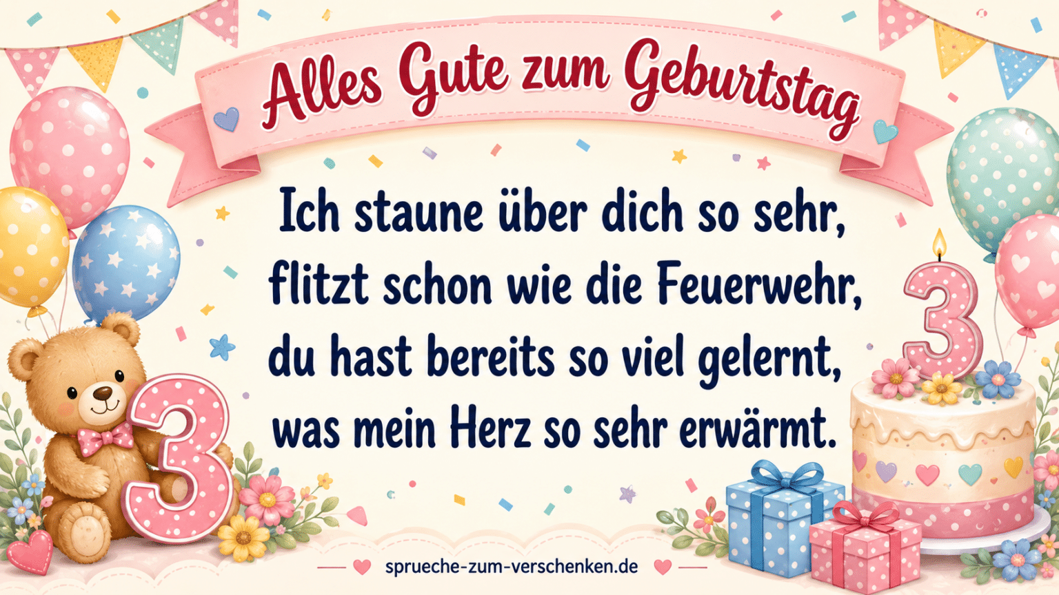 Spruche Zum 3 Geburtstag Kurz
