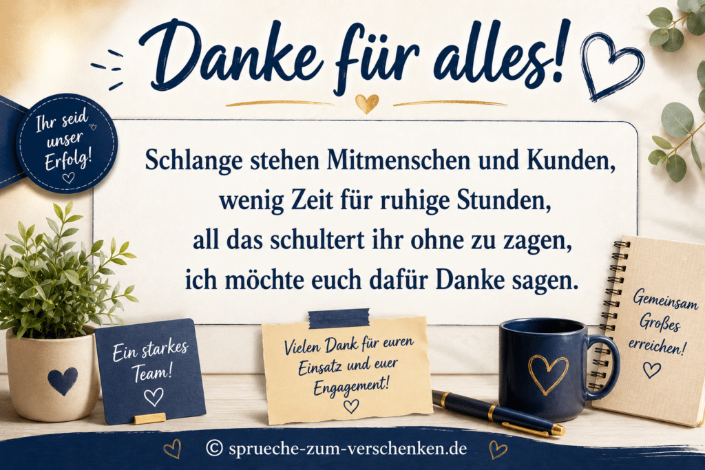 Danke an Mitarbeiter