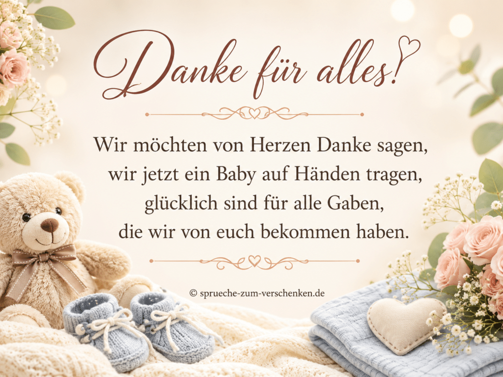 Danksagung nach der Geburt