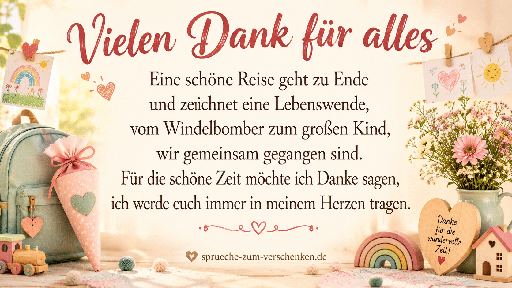 30 Sprüche zum Abschied aus der Kita: kurz & süß